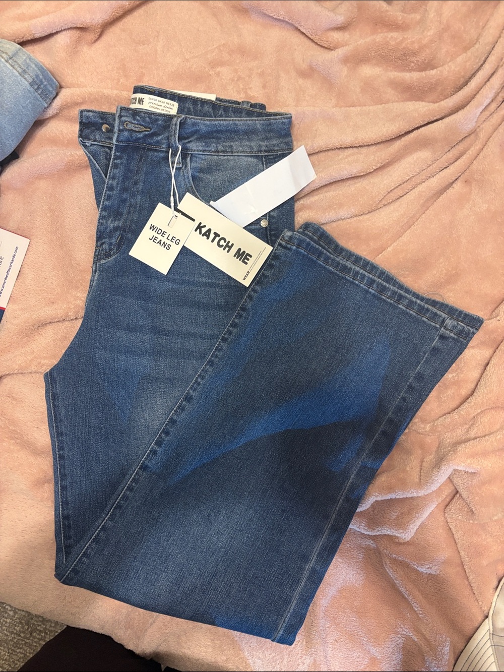High-Rise Wide Leg Jeans - Dark Blue
